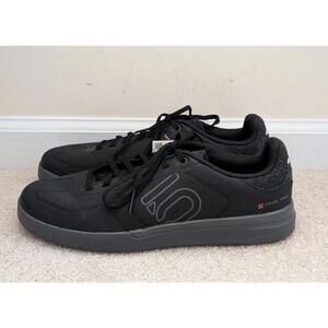 Adidas Men’s Five Ten Sleuth Deluxe Canvas Mountain Bike Biking Shoes, Black, 10